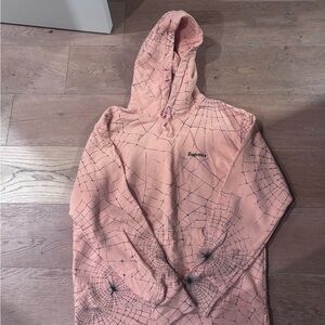 Supreme Peach Spider Web Hoodie